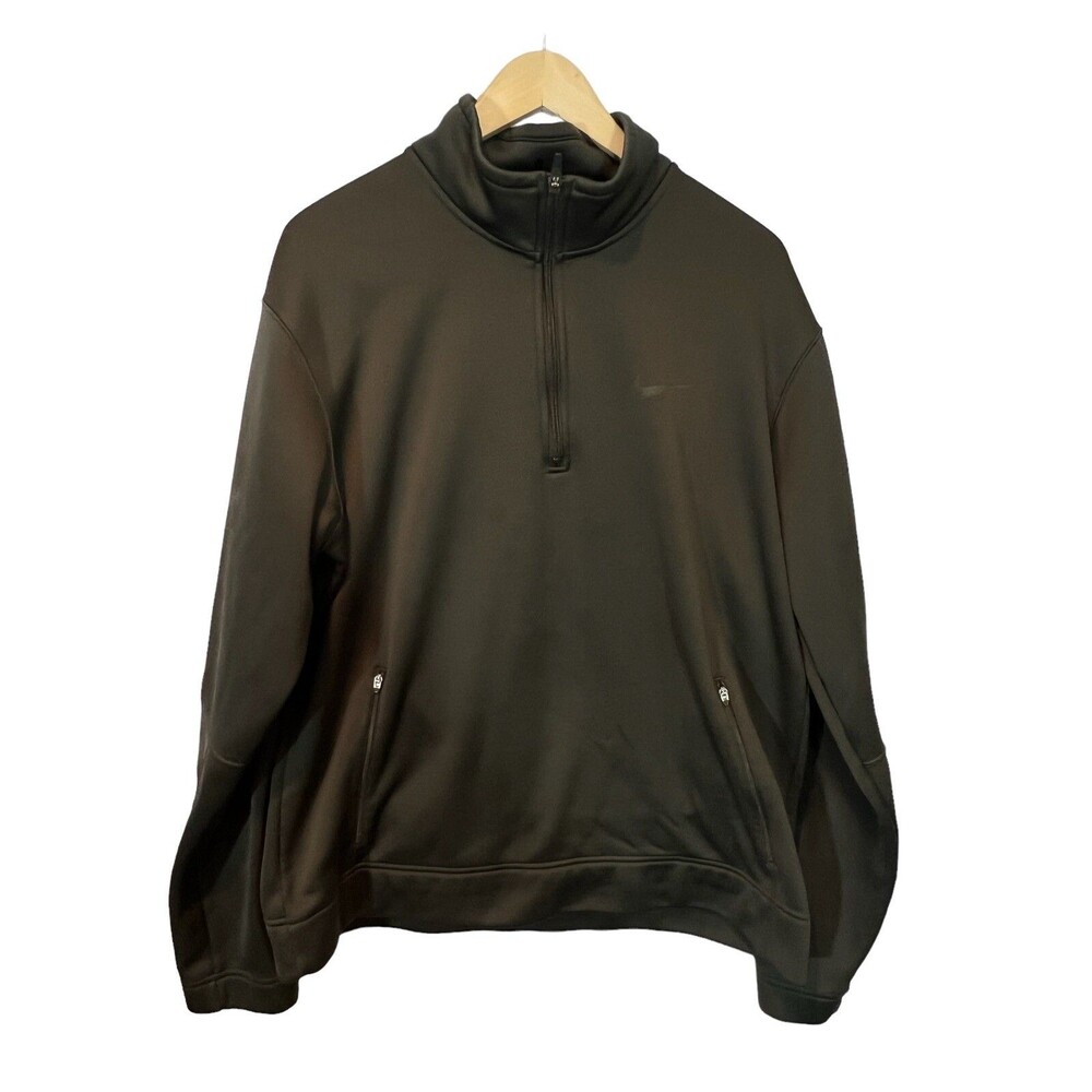 Nike Men's Quarter Zip Nike Sweatshirt - Size Large gray